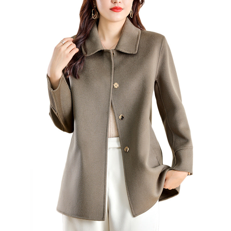 Manteau en laine cachemire double face tendance