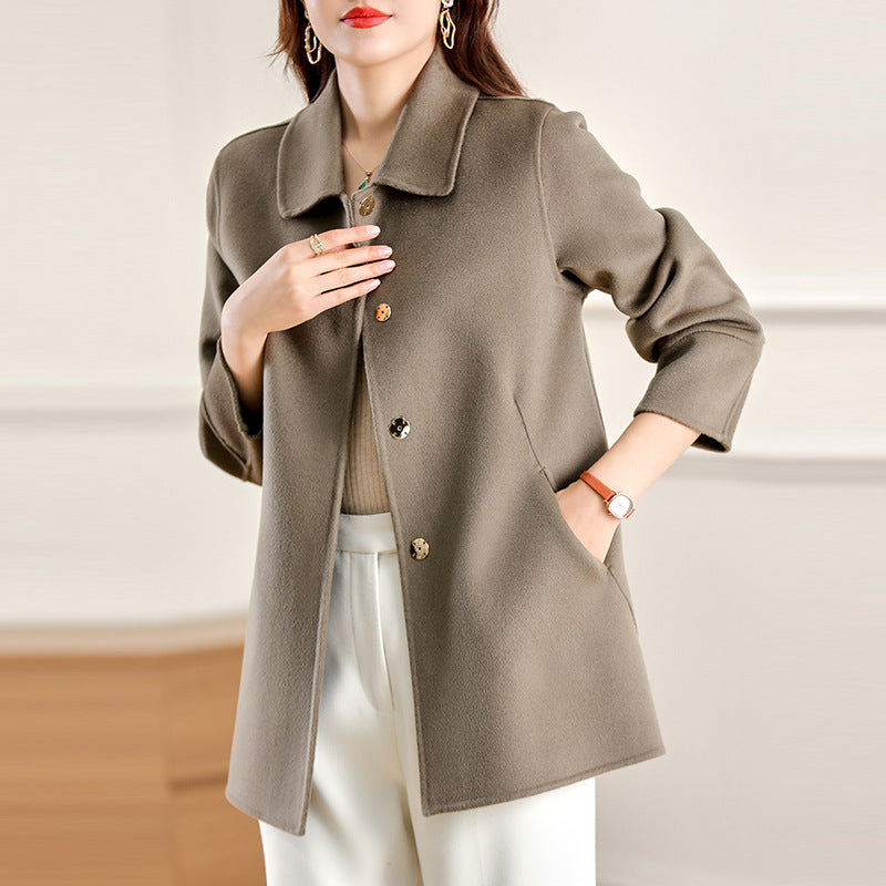 Manteau en laine cachemire double face tendance