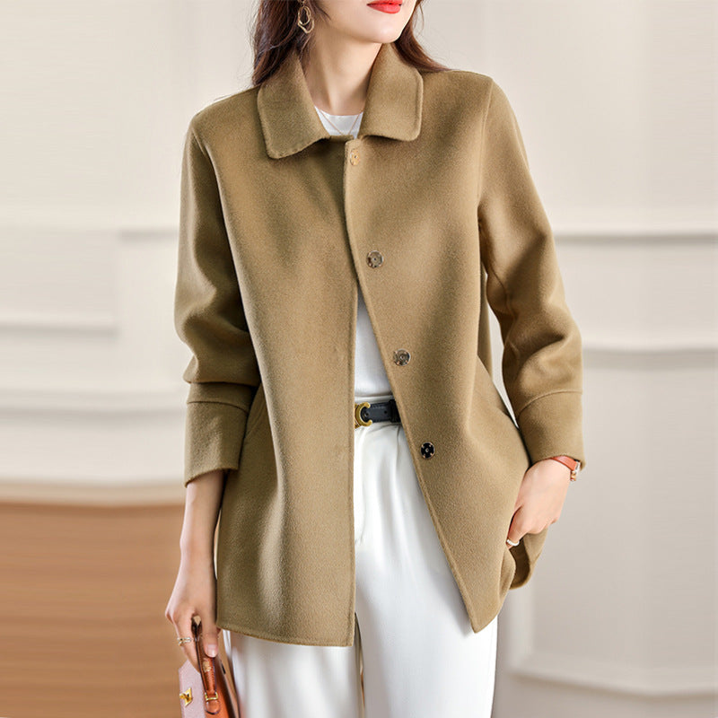 Manteau en laine cachemire double face tendance