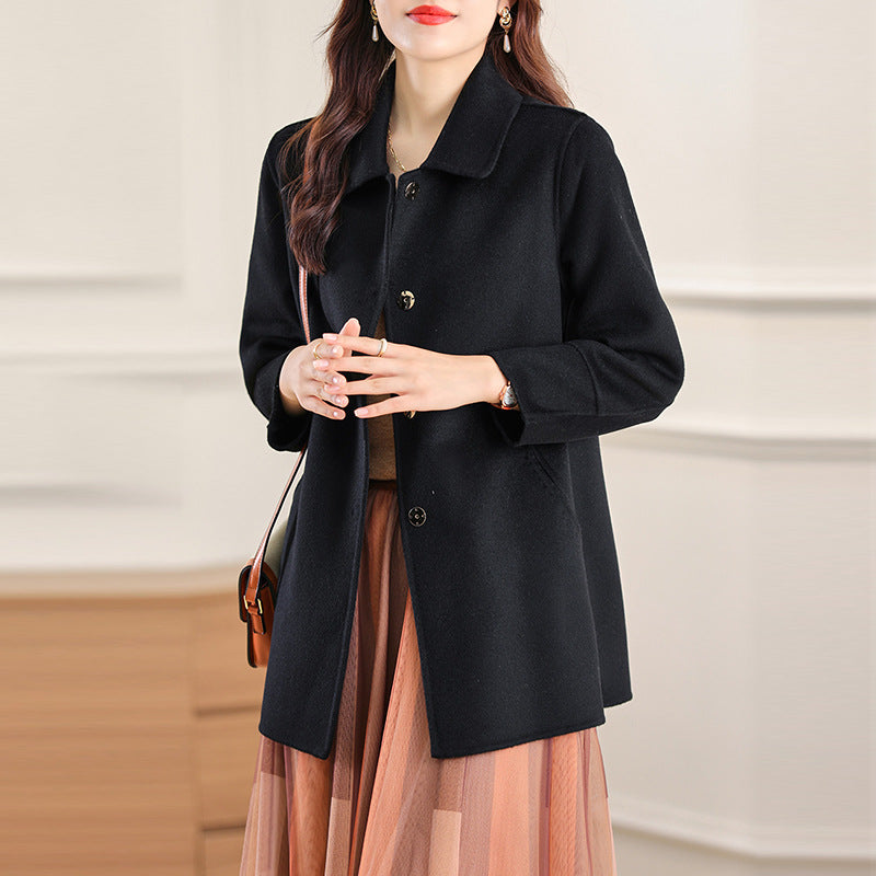 Manteau en laine cachemire double face tendance