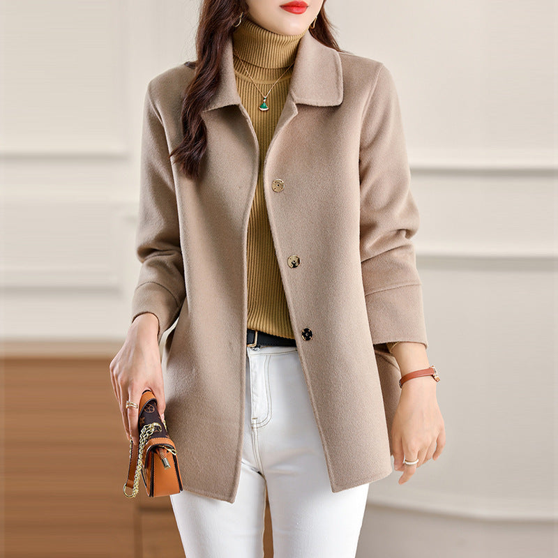 Manteau en laine cachemire double face tendance