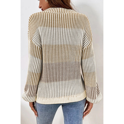 Pull décontracté à Col Rond et Chaud pour Femme